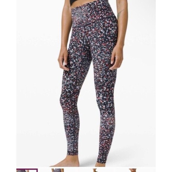 Lululemon Wunder Under High-Rise Tight 28" *Luxtreme Water Blossom Multi,size8 - Picture 1 of 11